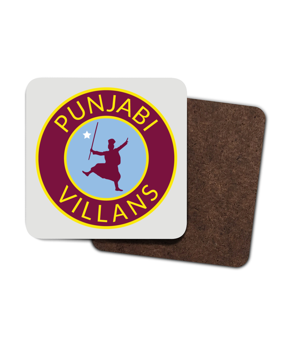 4 Pack Hardboard Coaster Punjabi Villans